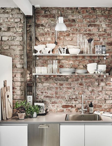 26 Fantastic Brick Backsplash Kitchen Ideas To Add Even More Coziness