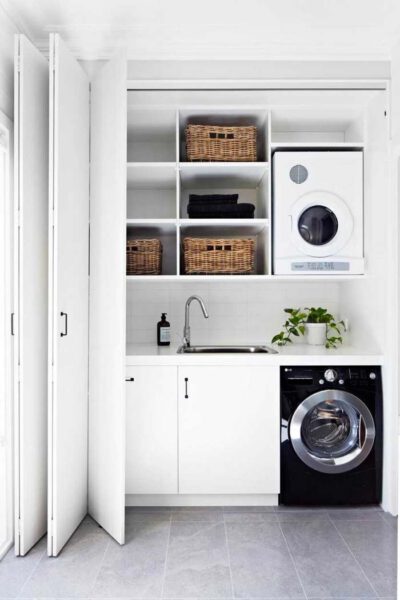 28 Amazing Laundry Closet Door Ideas and Designs