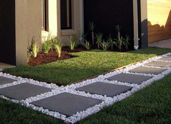 30 Awesome Front Yard White Rock Landscaping Ideas 2318