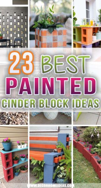 23 Best Painted Cinder Block Ideas That Will Add More Color To Your Home