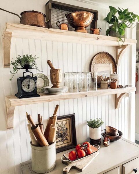 32 Best Farmhouse Shelf Decor Ideas and Designs