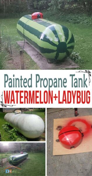 Painted Propane Tank Idea - Watermelon and Ladybug Design ( Tutorial )