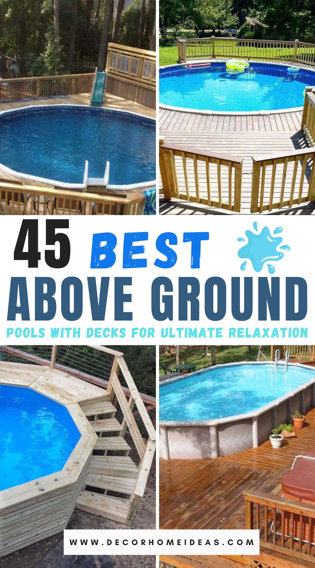 best above ground pool with deck