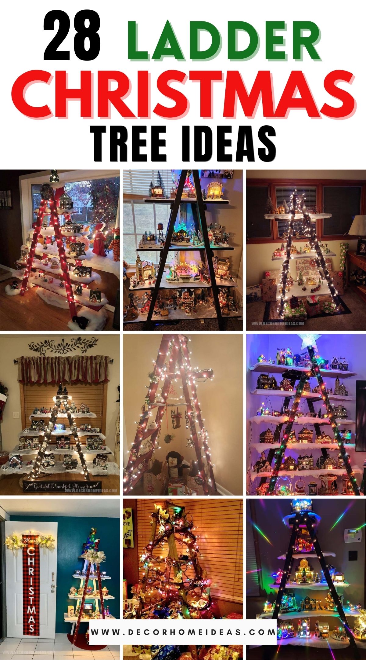 28 Ladder Christmas Tree Ideas 3