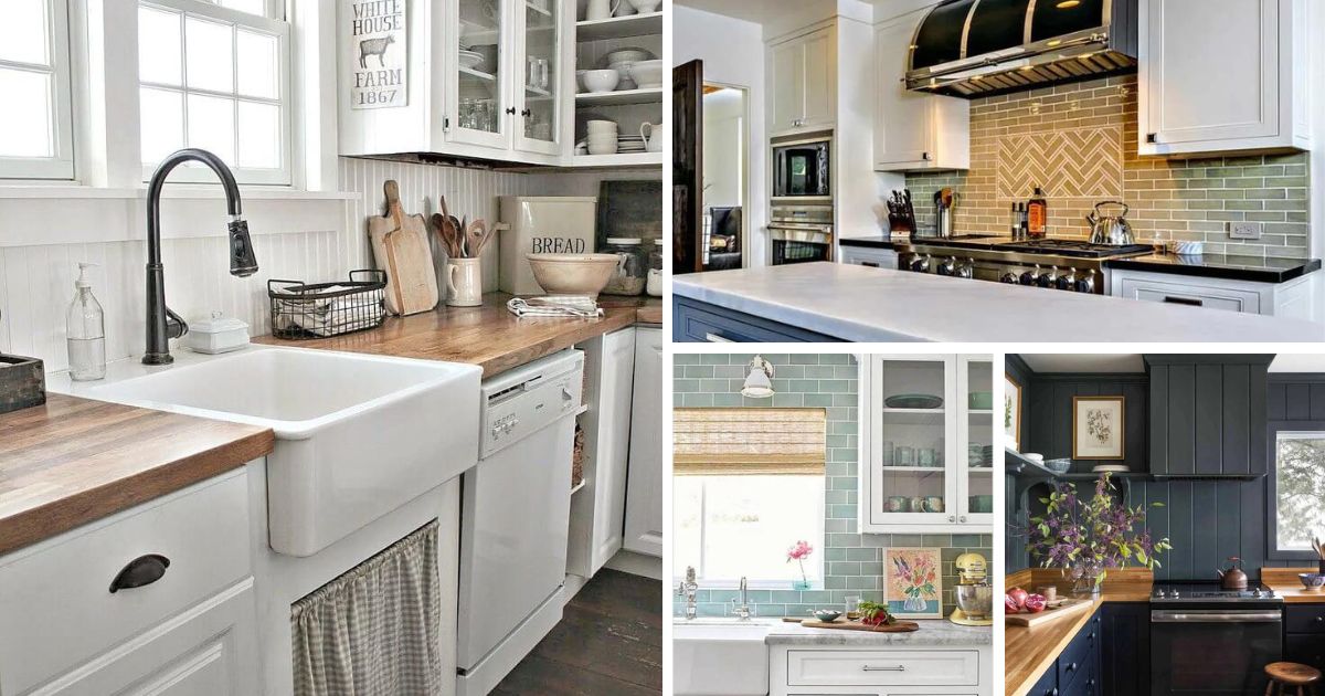 32 Best Farmhouse Kitchen Backsplash Ideas for 2023 | Decor Home Ideas