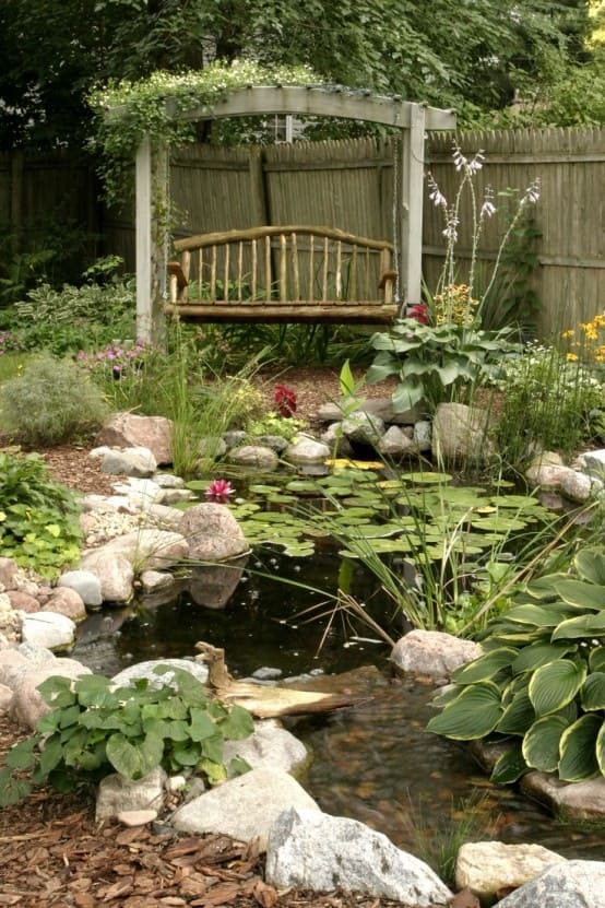 A Swing Arbor Is One Of Those Things You Can Build Near A Pond To Help You Admire It