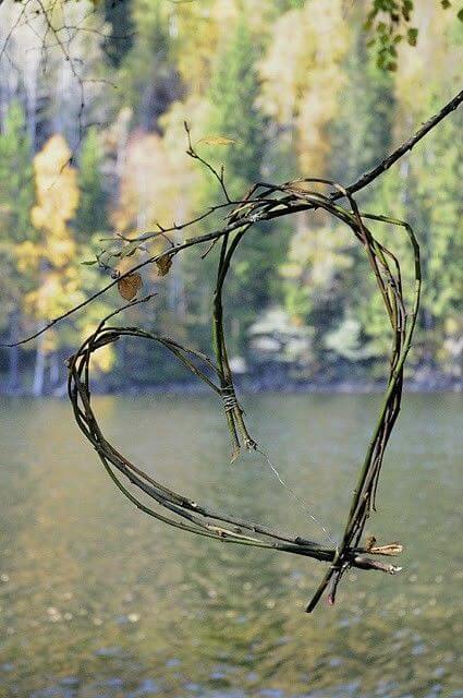  A Simple Heart Shape Made From Twigs