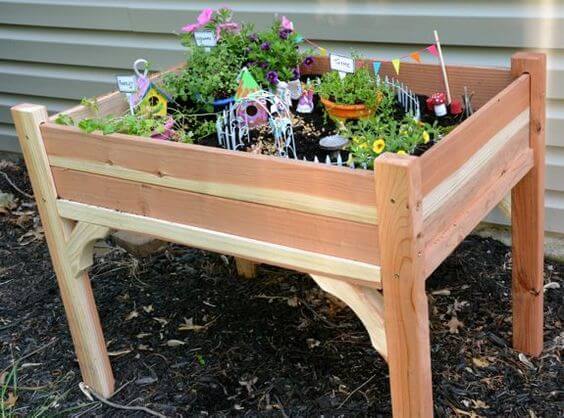 A Miniature Raised Garden Bed Garden