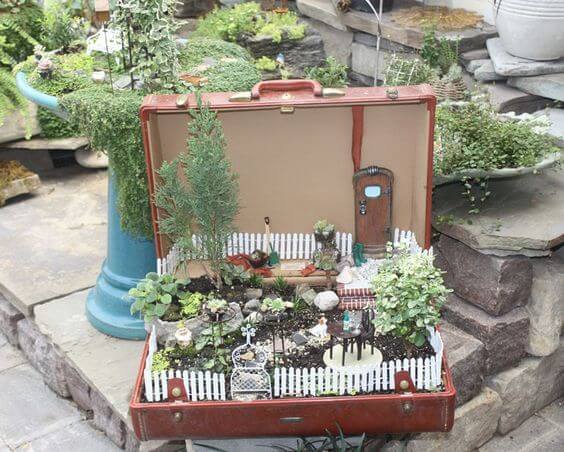 Fairy Garden in a Clock