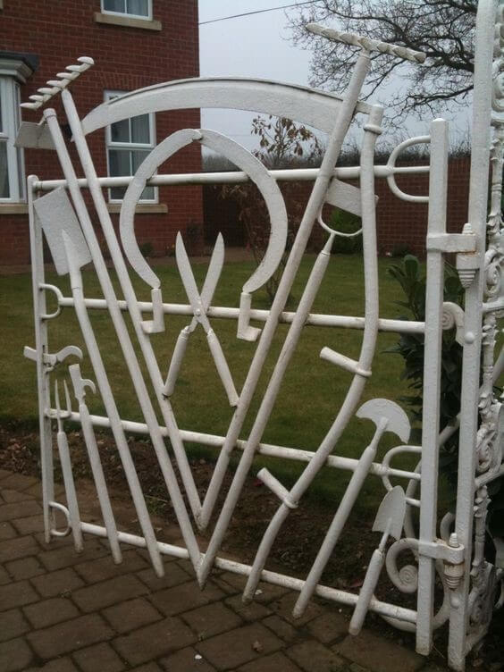 Gate Made From Old Garden Tools