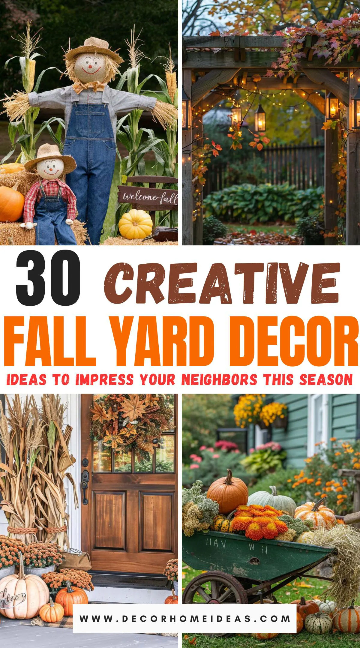 Impress your neighbors this season with 30 stunning fall yard decorations. Find a mix of classic and contemporary designs that will enhance your outdoor space. Discover tips and tricks to make your yard look professionally decorated. Make a statement and enjoy the beauty of fall with these impressive decorations.