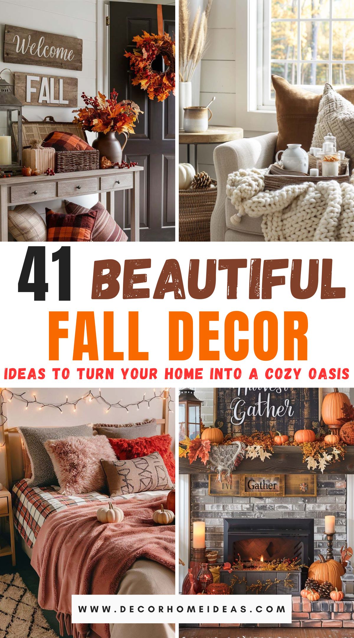 Embrace the season with 41 stunning fall decor ideas that will turn your home into a cozy haven. From warm color palettes to inviting textures, these tips will help you create a space that's perfect for autumn. Discover unique ways to incorporate seasonal elements and make your home warm and welcoming.