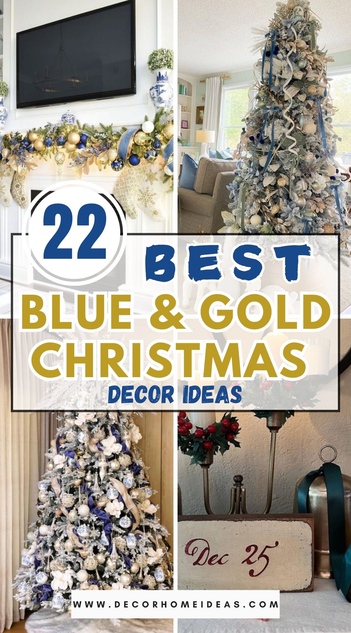 22 Blue and Gold Christmas Decor Ideas 1