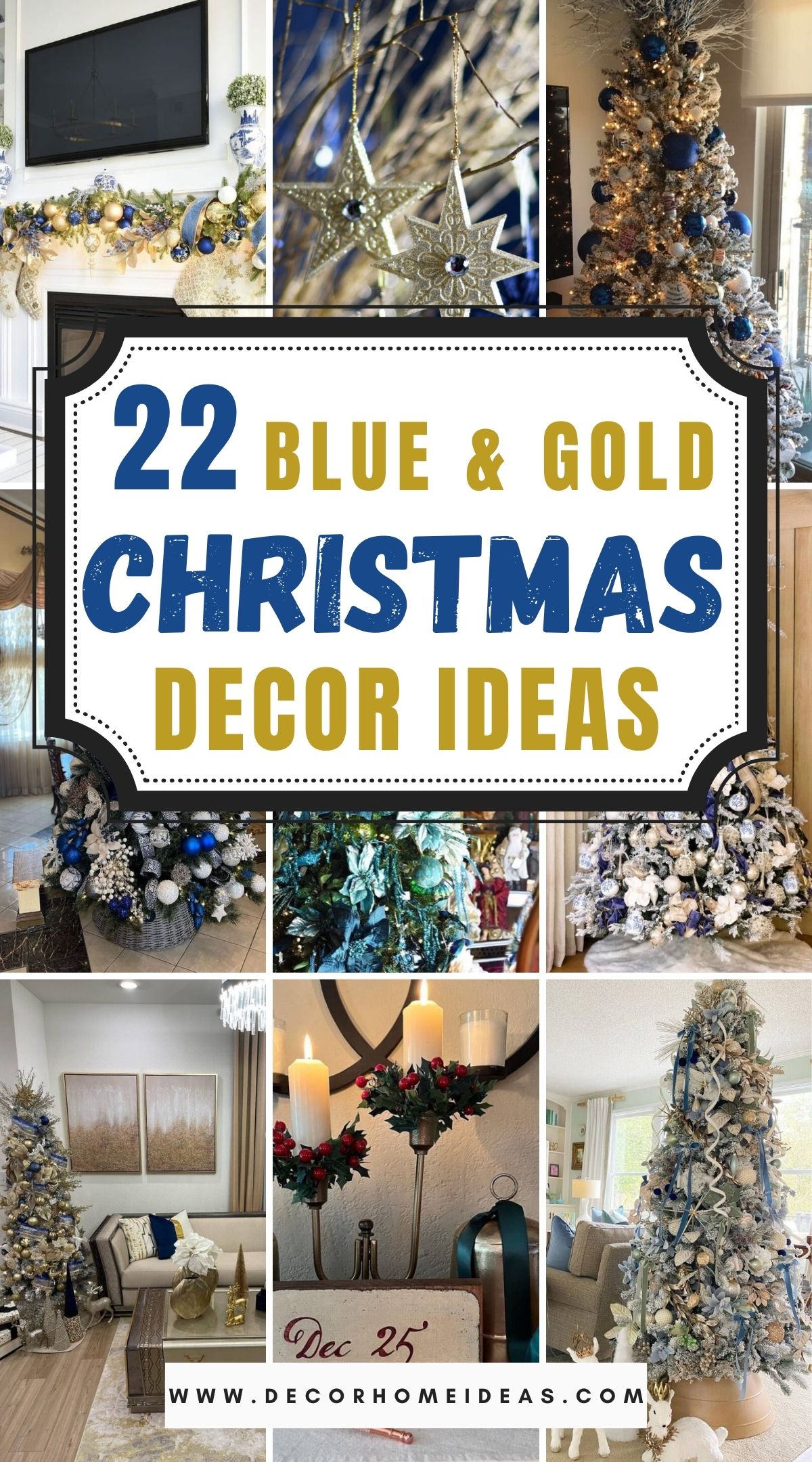 22 Blue and Gold Christmas Decor Ideas 2