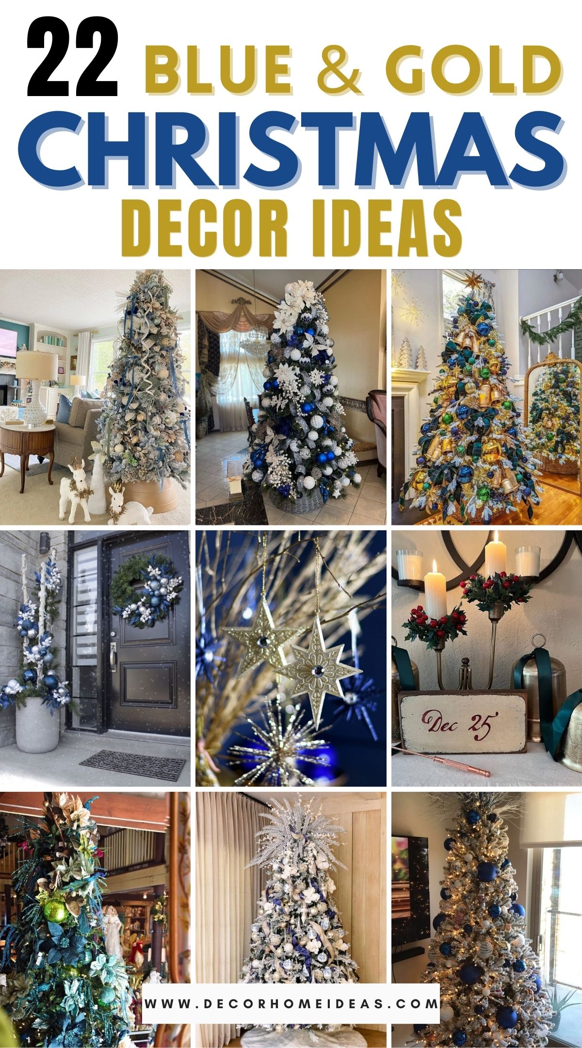 22 Blue and Gold Christmas Decor Ideas 3