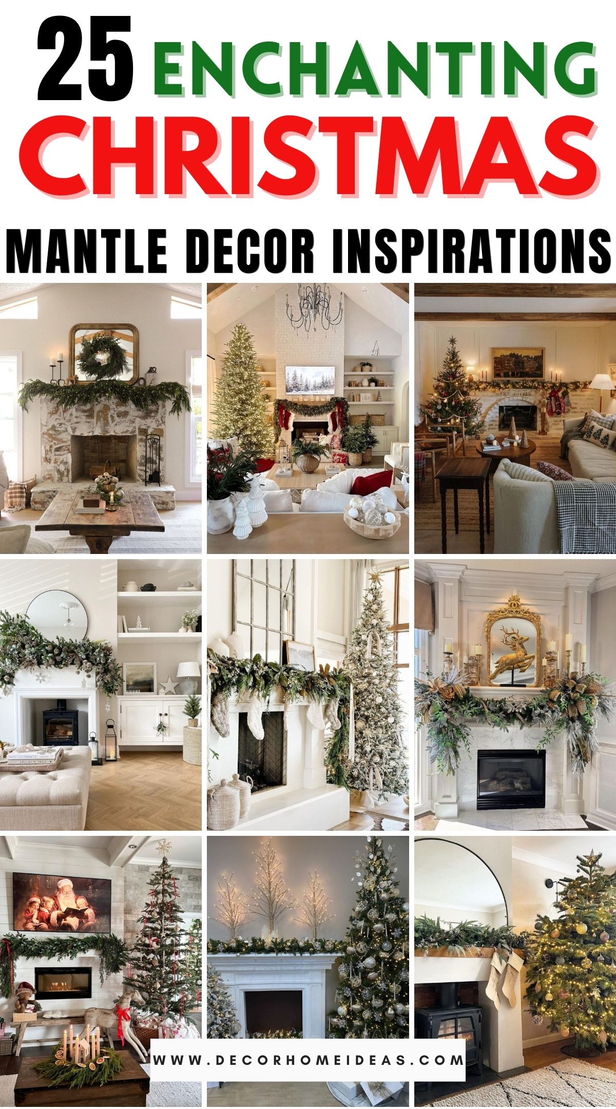 25 Enchanting Christmas Mantle Decor Inspirations 3