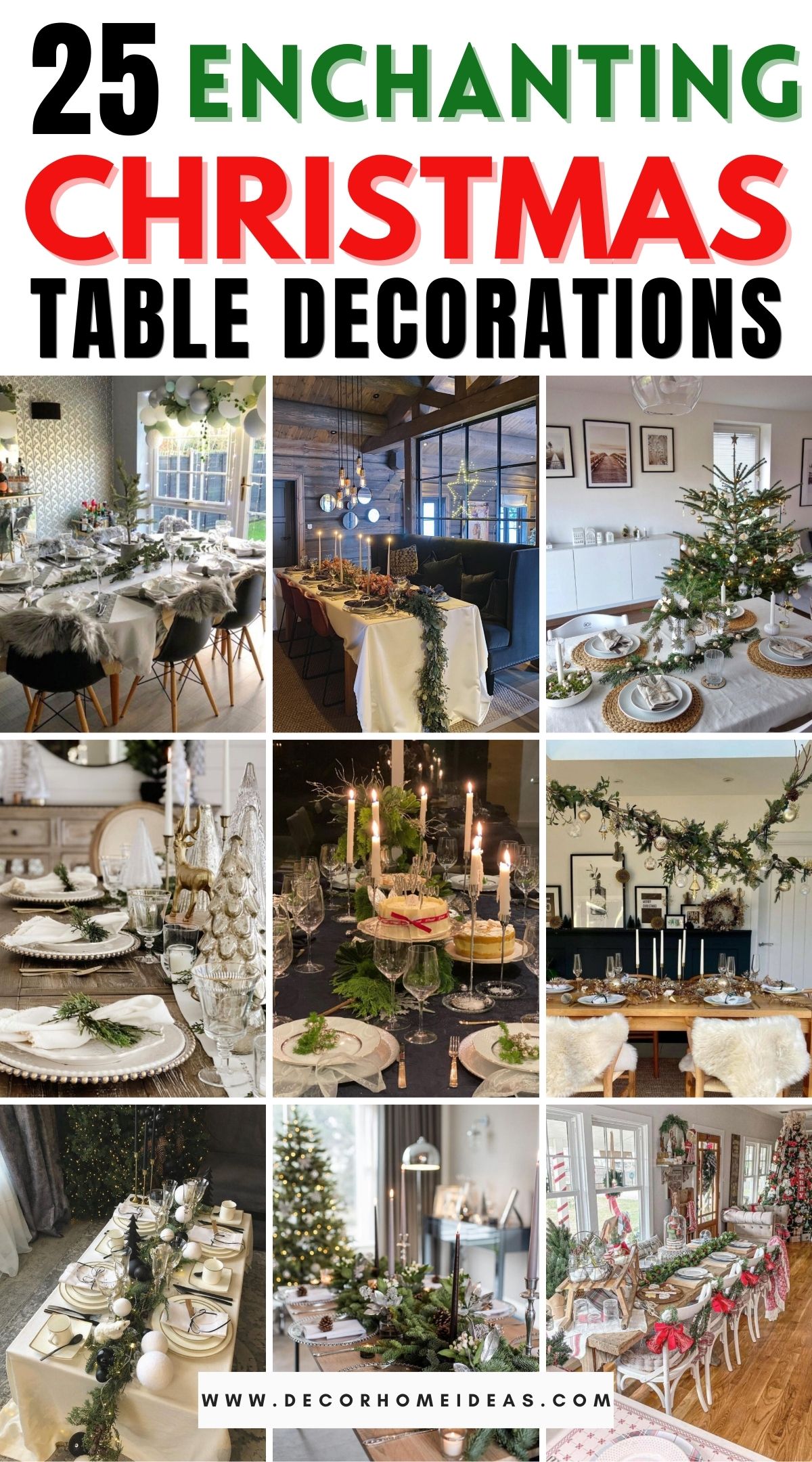 25 Enchanting Christmas Table Decorations 1