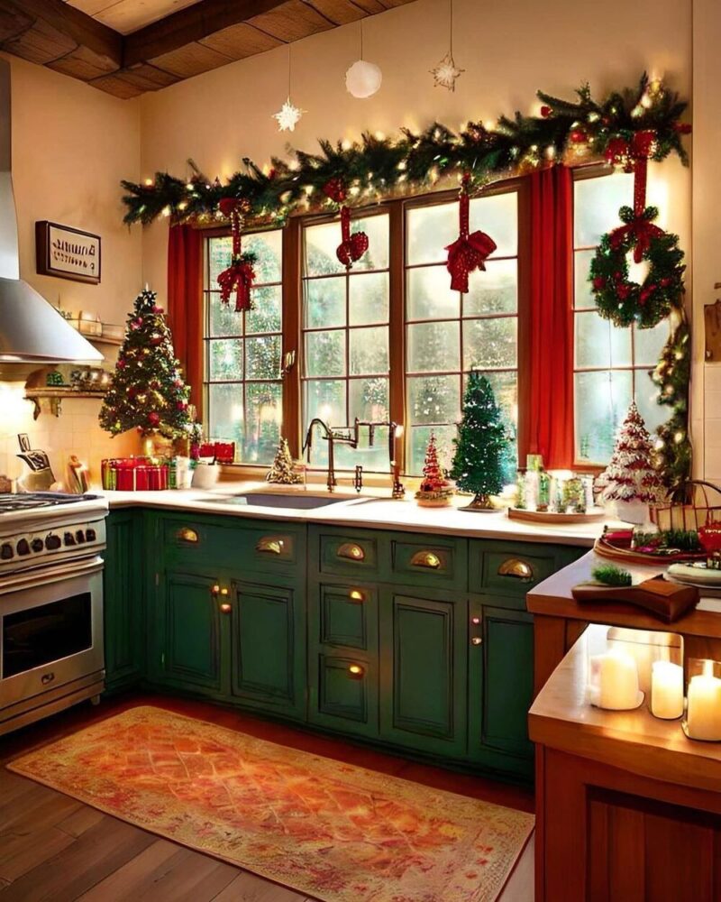 25 Charming Kitchen Christmas Decorations to Sprinkle Holiday Magic ...