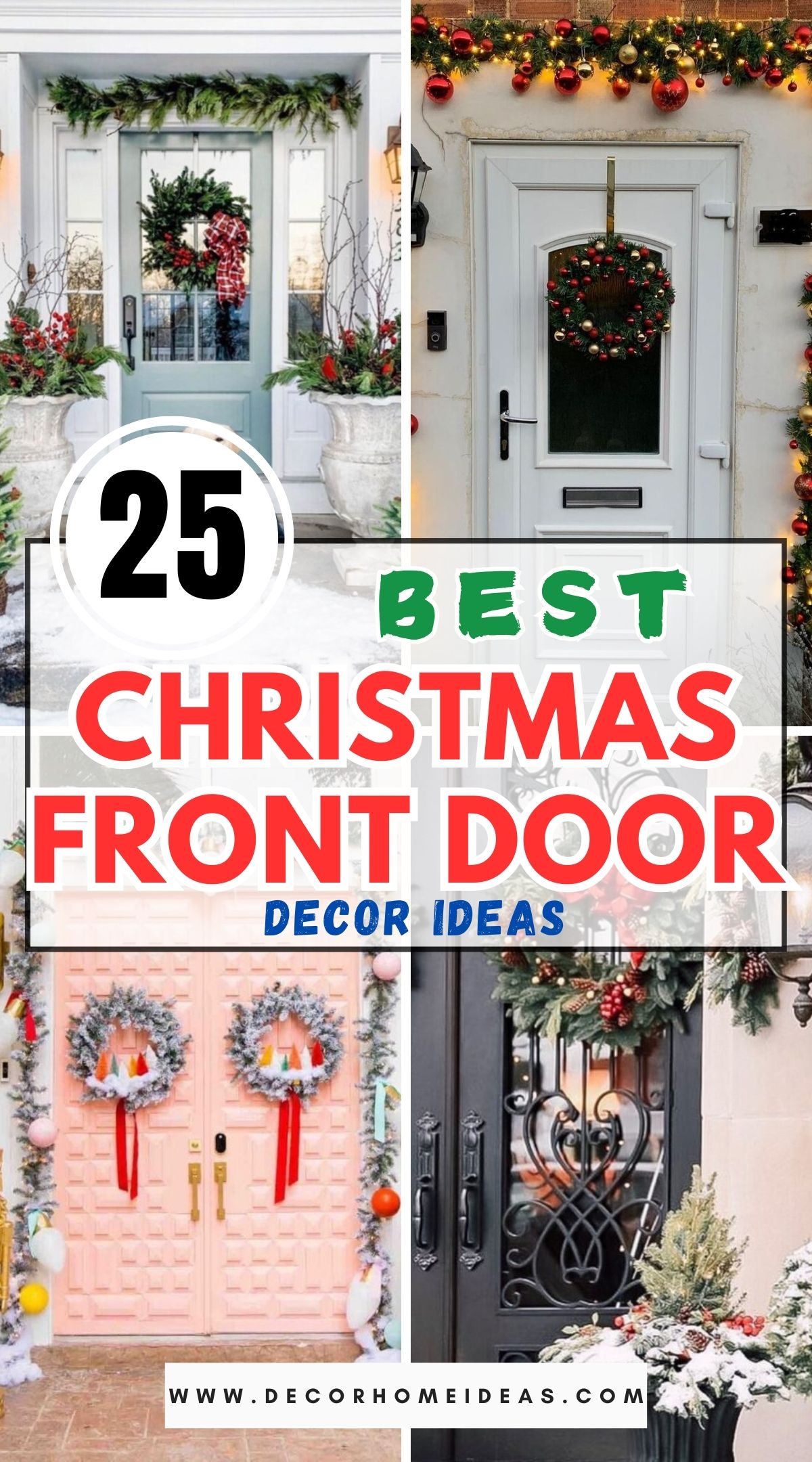 25 Amazing Christmas Front Door Decor Ideas 1