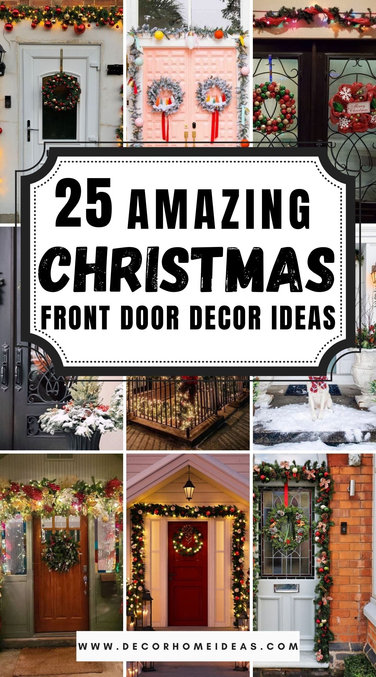 25 Amazing Christmas Front Door Decor Ideas 3