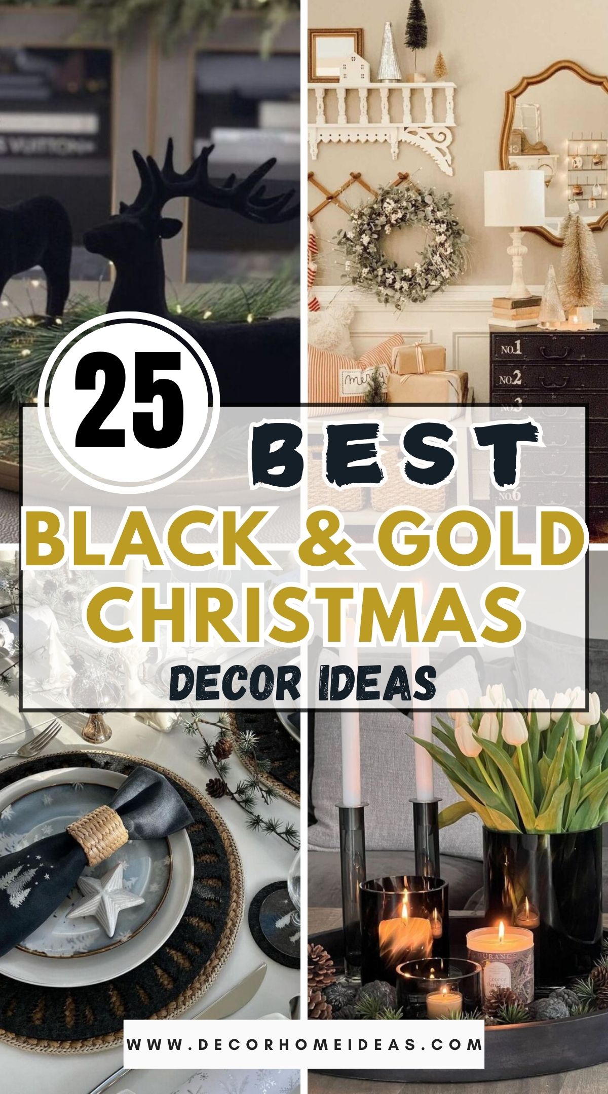 25 Black and Gold Christmas Decor Ideas 1