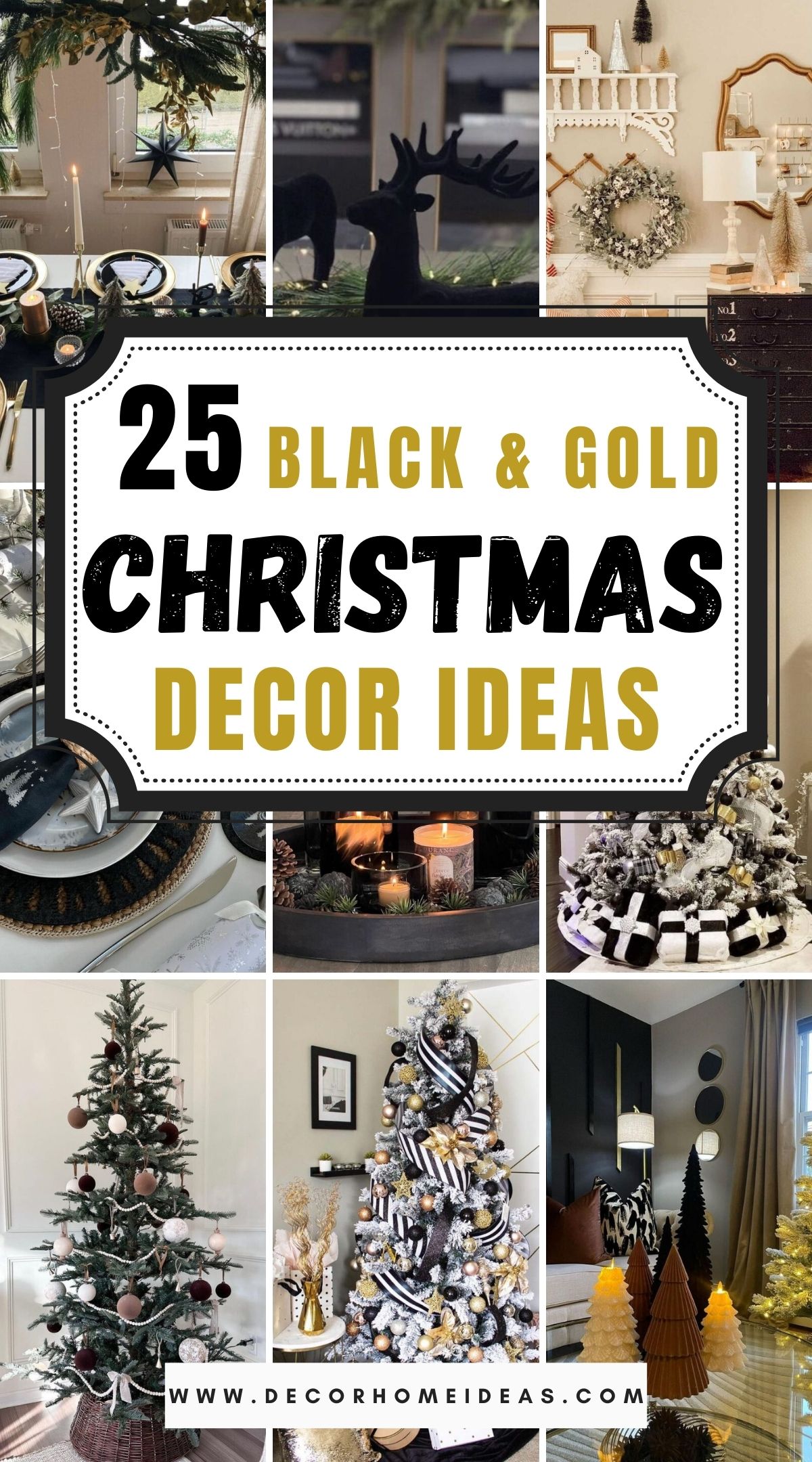 25 Black and Gold Christmas Decor Ideas 2