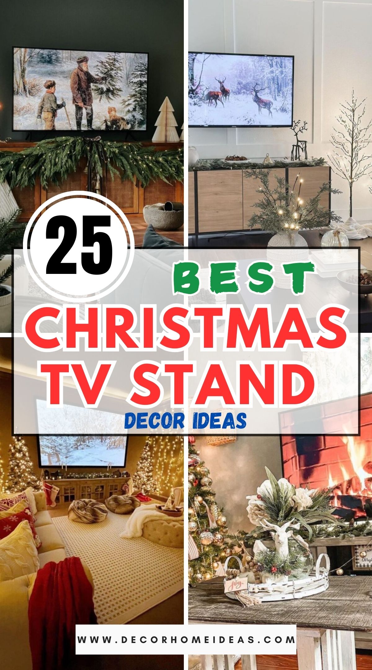 25 Creative Christmas TV Stand Decor Ideas 1