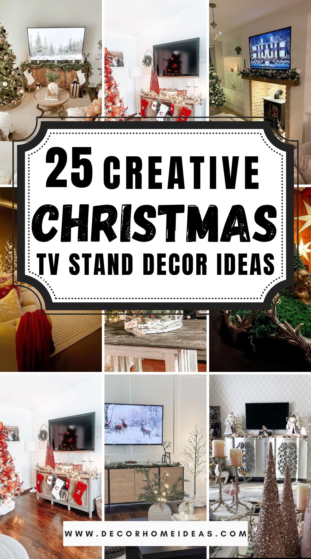 25 Creative Christmas TV Stand Decor Ideas 2