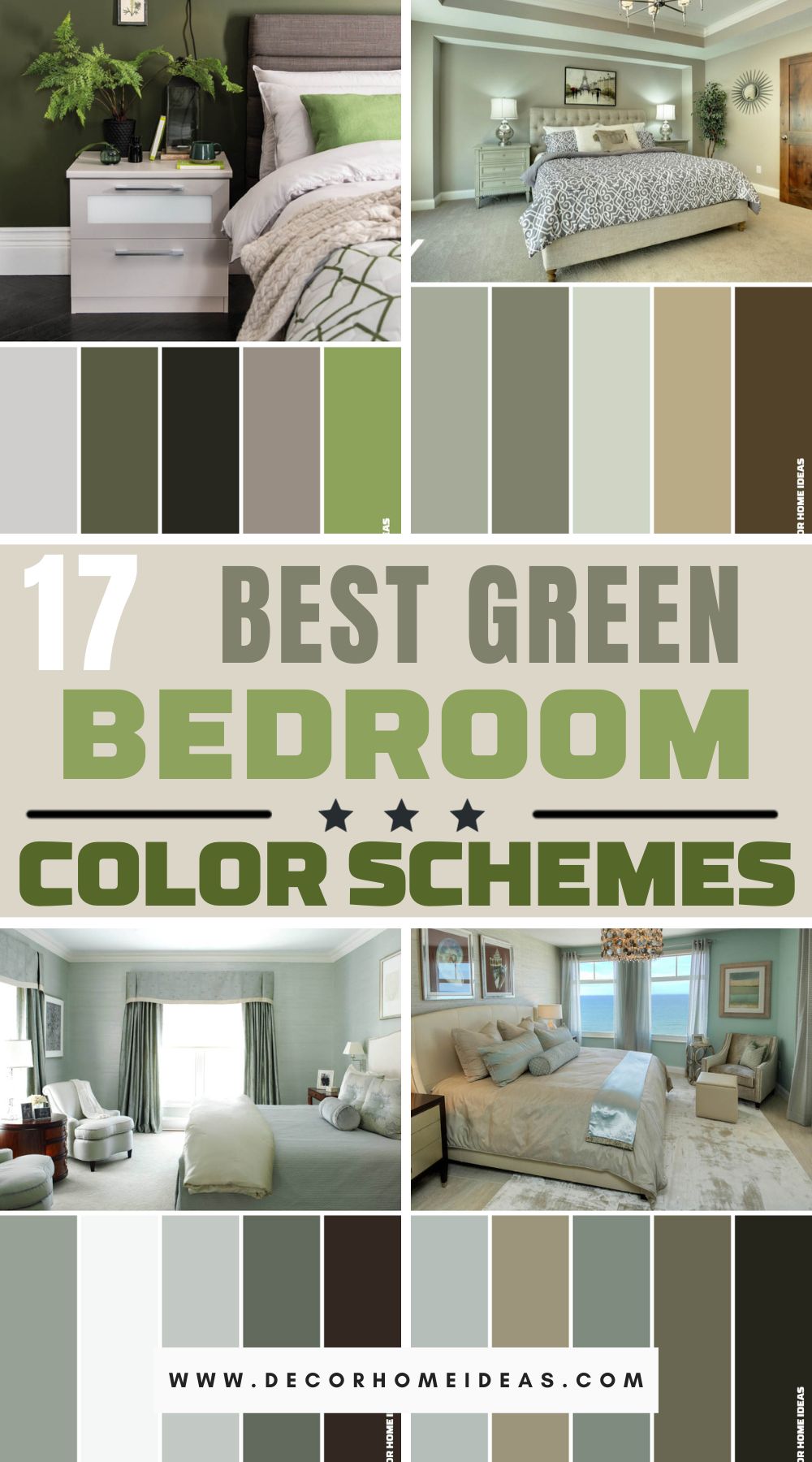 BEST GREEN bedroom color schemes