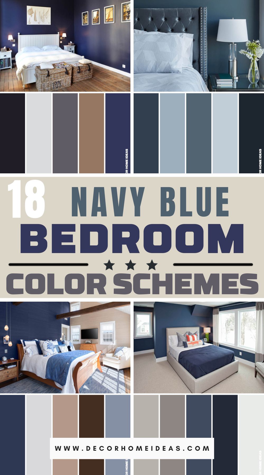 Set sail into tranquility with these 18 amazing navy blue bedroom color scheme ideas. Explore the serene and sophisticated world of navy nights as you create a peaceful retreat in your home.