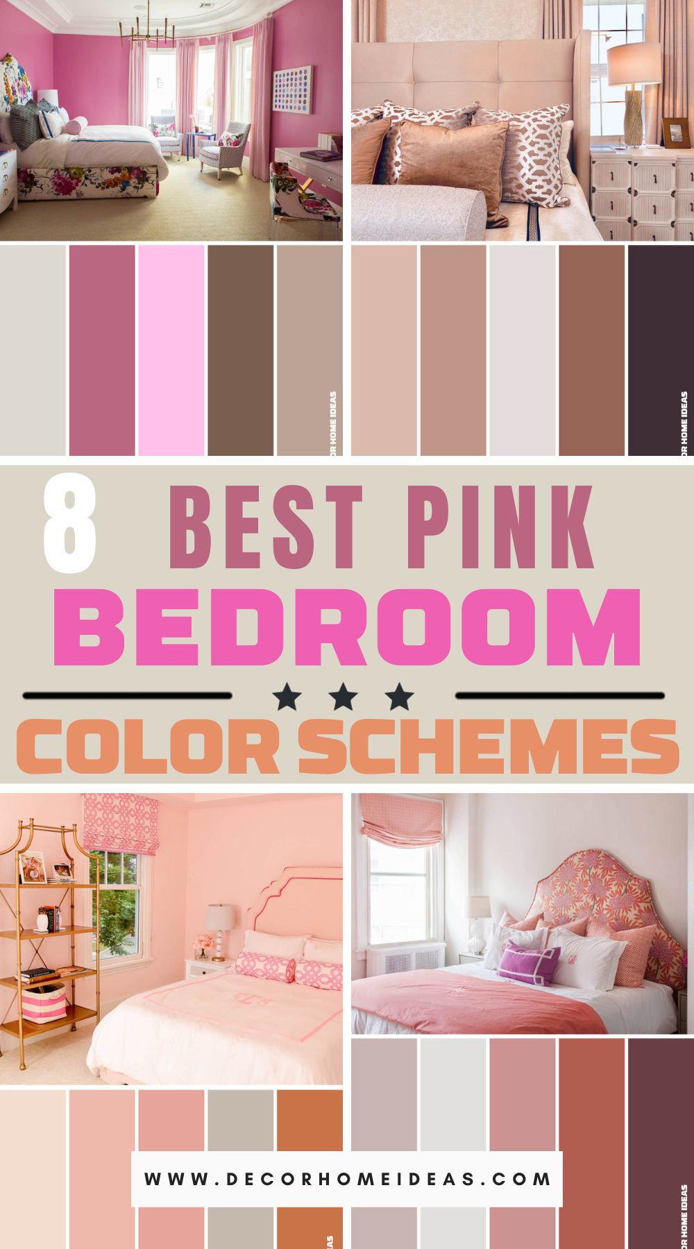 Revamp your bedroom with romantic charm using these 8 pink bedroom color schemes. Infuse your personal space with a touch of elegance and warmth, creating a haven of love and comfort.