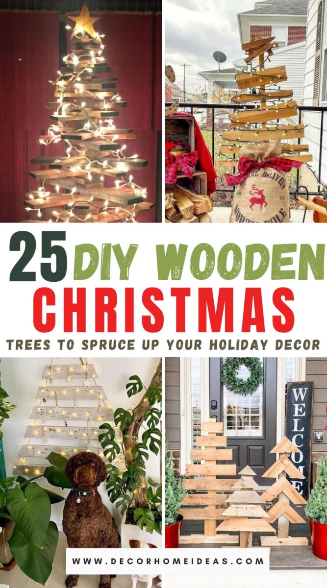 25 Creative DIY Wooden Christmas Trees to Spruce Up Your Holiday Decor