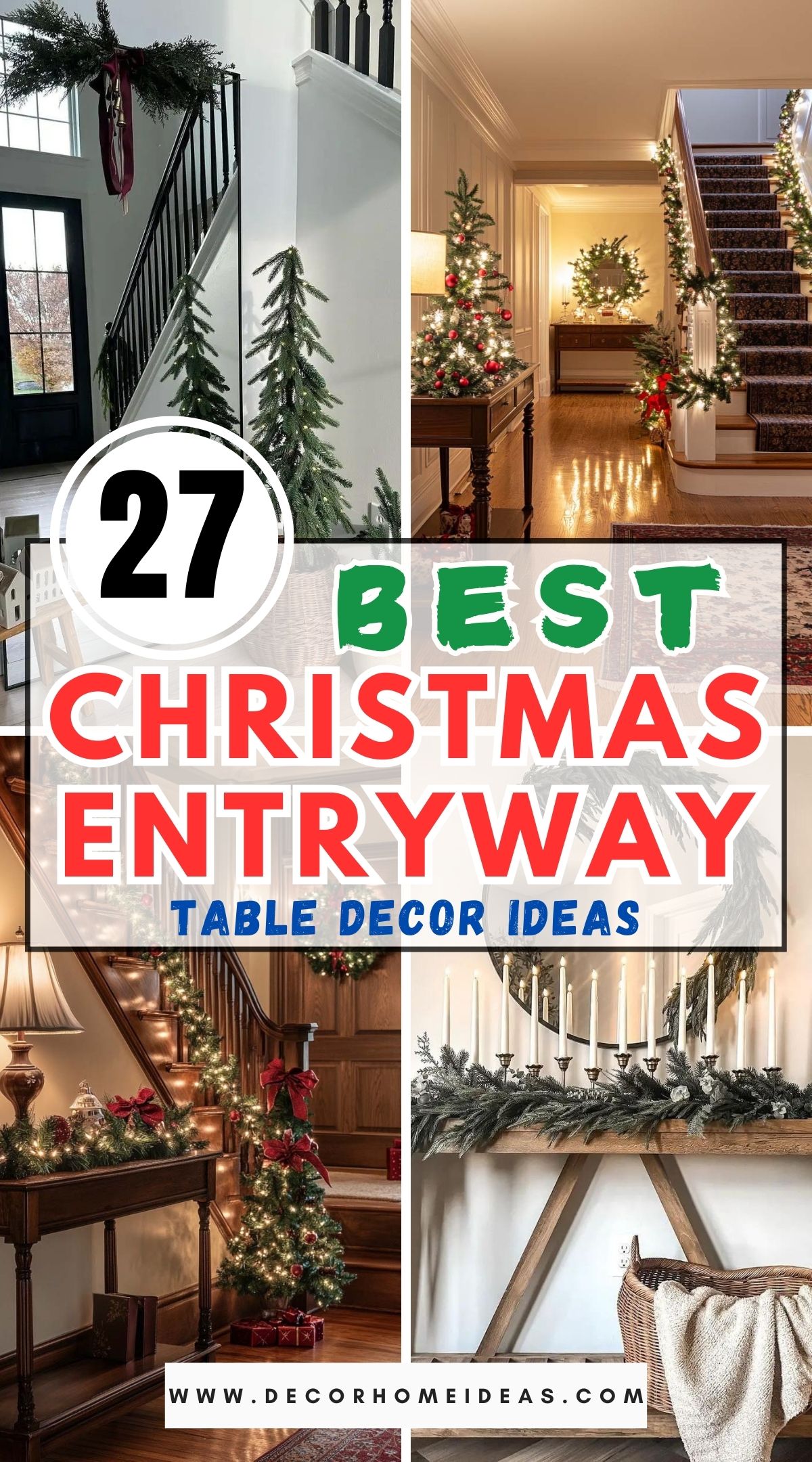 best Christmas Entryway Table Decor