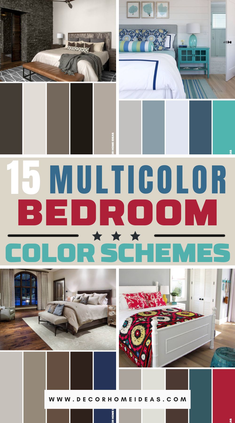 Harmonize your bedroom with a burst of colors using these 15 amazing multicolor bedroom ideas. Discover the perfect palettes to create a vibrant and balanced space, adding a touch of artistic flair to your sanctuary.