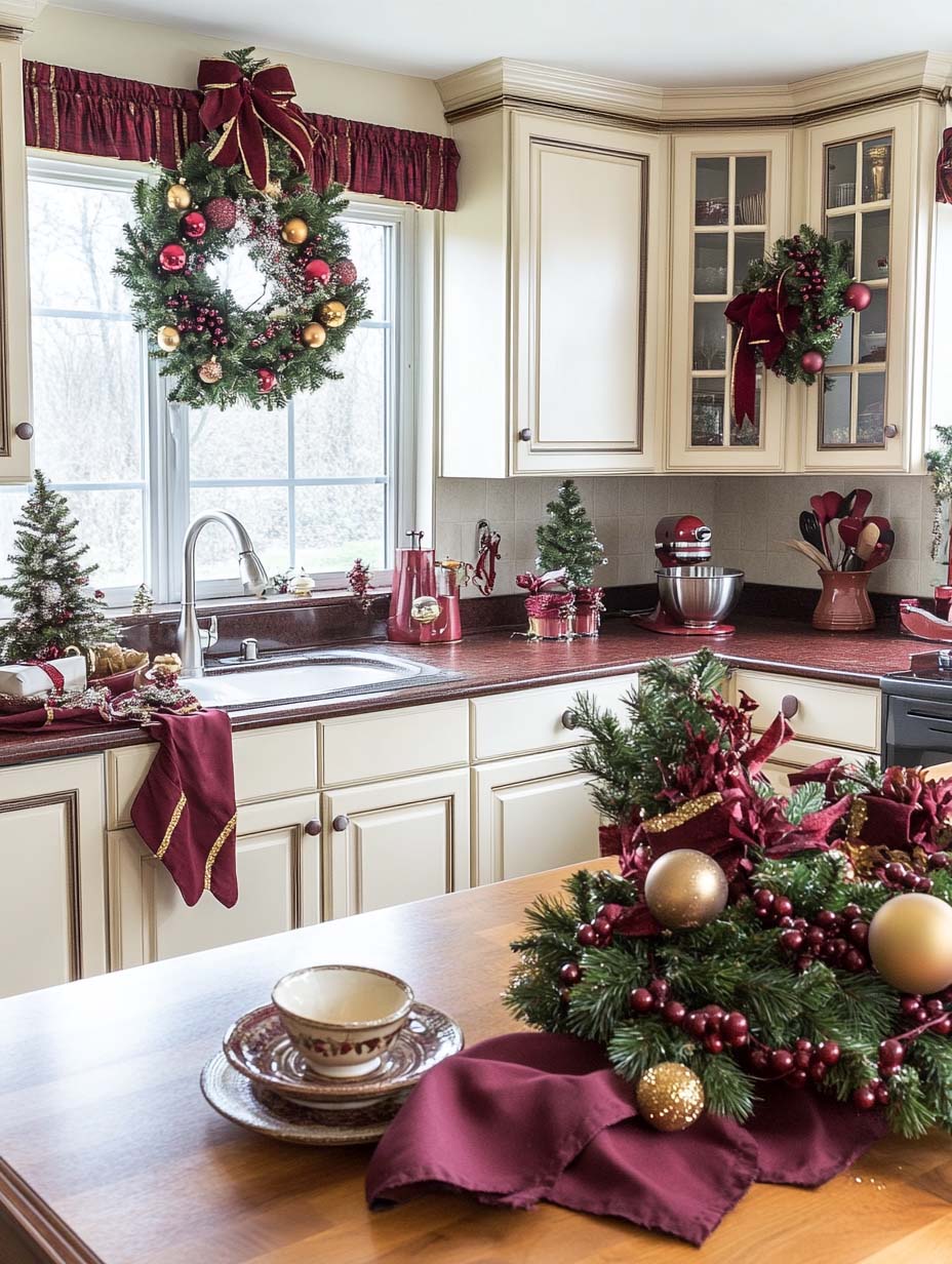 burgundy christmas decor 29