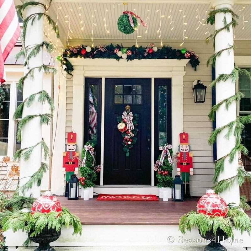 25 Enchanting Porch Christmas Lights Ideas to Illuminate Your Home with ...
