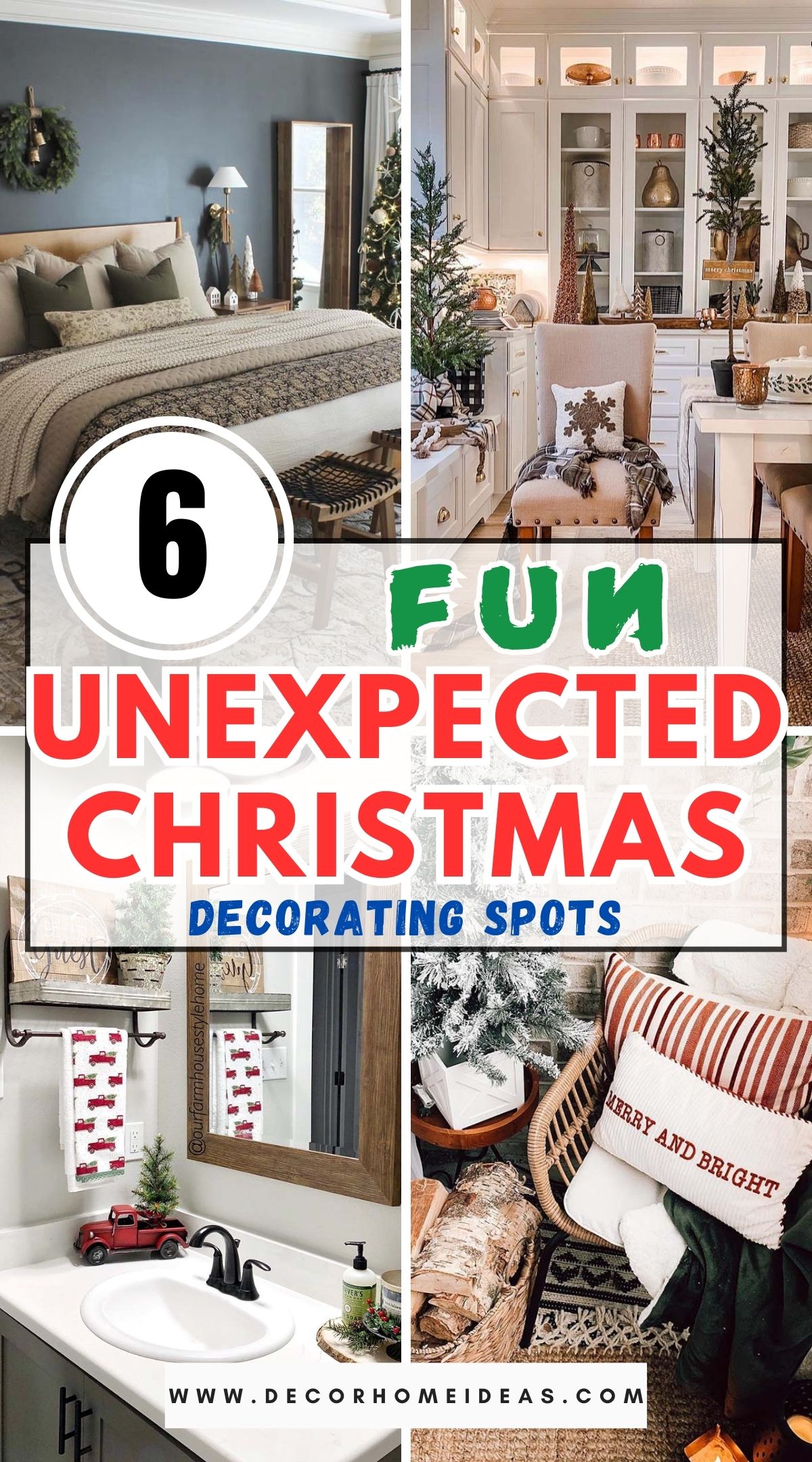 unexpected christmas decorating spots