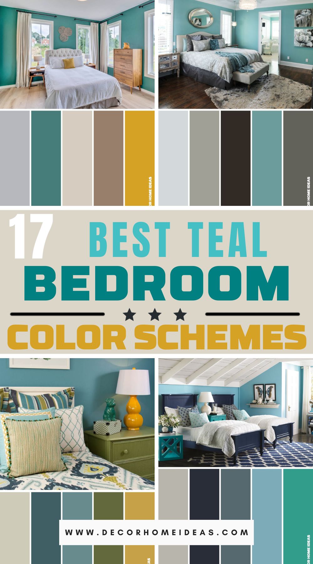 Dive into the serenity of teal with these 17 captivating bedroom color schemes. Explore the calming and refreshing world of teal tones as you create your own peaceful haven.