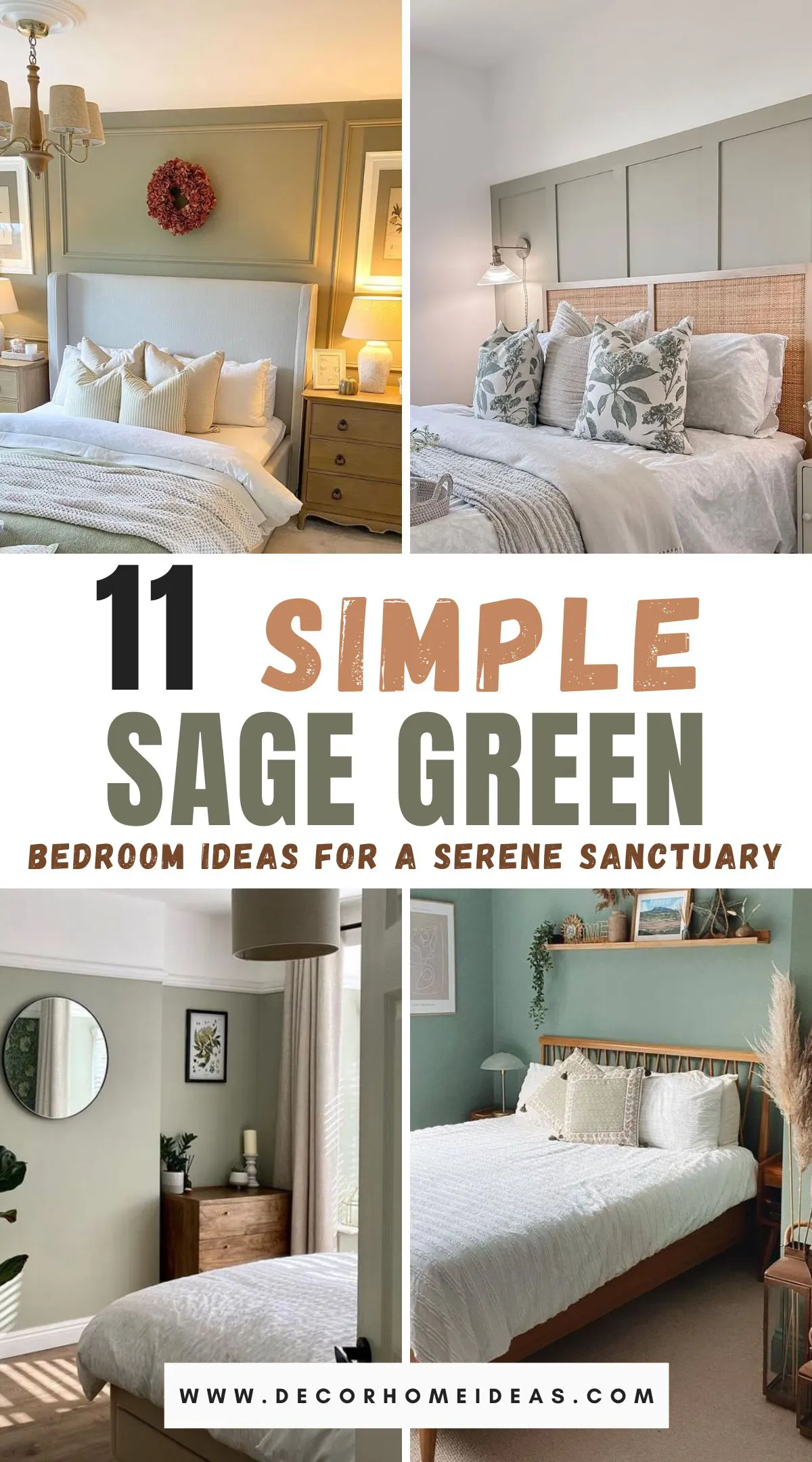 Create a serene and stylish sanctuary with these 11 simple sage green bedroom ideas. From soft sage walls that bring a calming effect to elegant decor accents that add a touch of nature, these ideas will help you transform your bedroom into a tranquil retreat. Discover how to incorporate this versatile shade into your space for a refreshing and peaceful atmosphere.