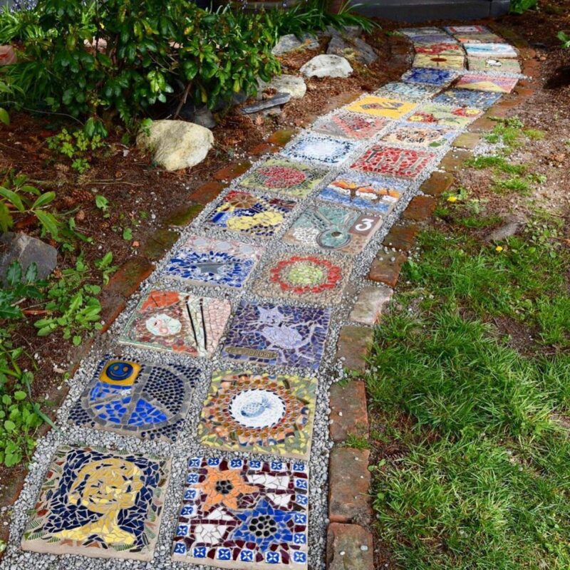 18 Creative Mosaic Walkway Ideas to Beautify Your Garden