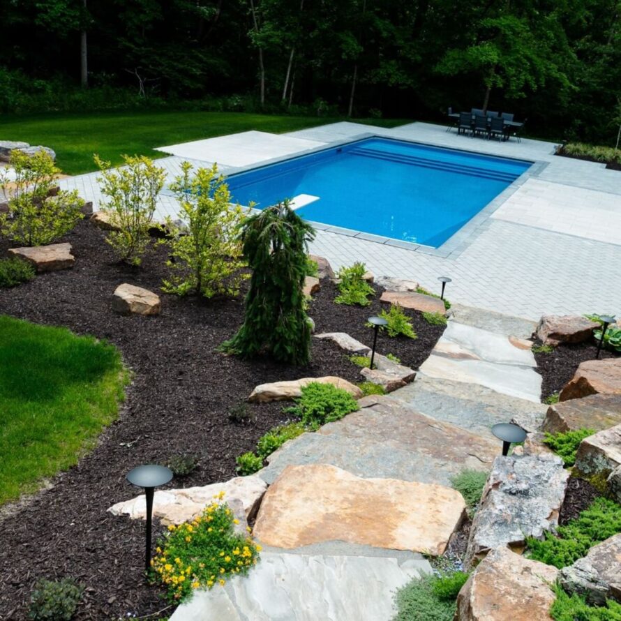 20 landscaping around pool inground 12