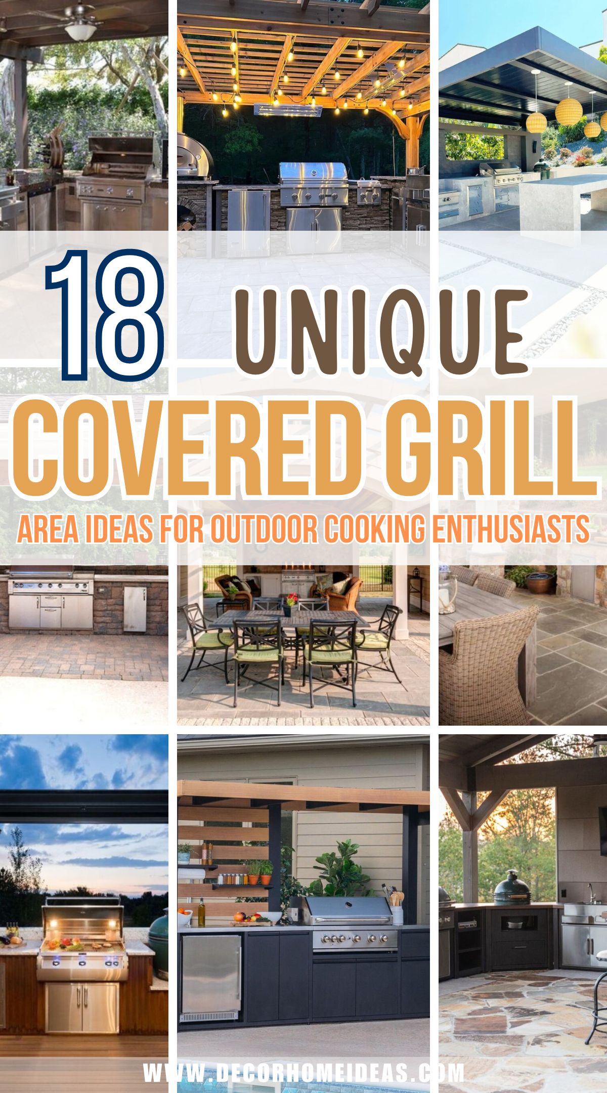 best covered grill area design