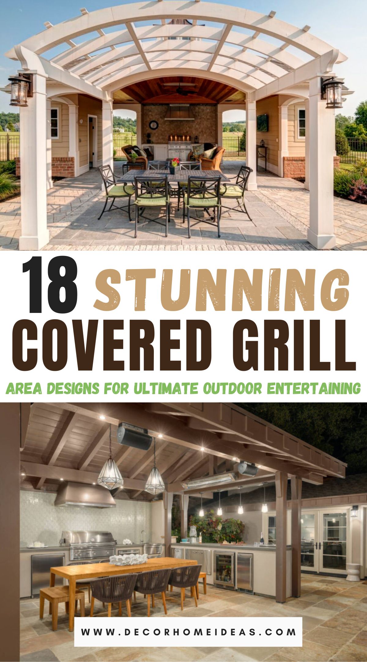 best covered grill area designs