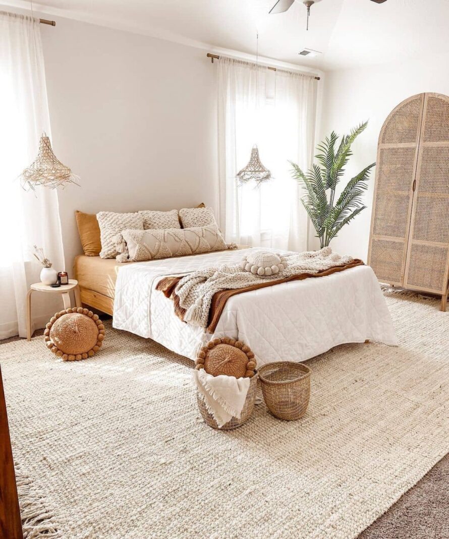 provide a guide on incorporating bohemian elements into bedroom design 7