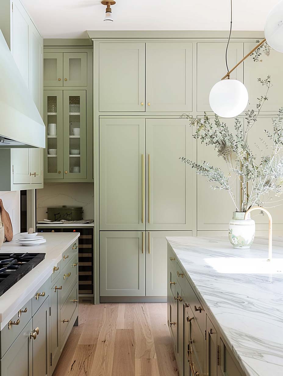 1. Sage Green Cabinetry