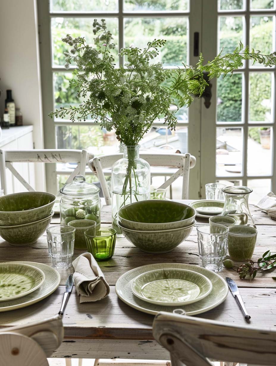 13. Sage Green Tableware