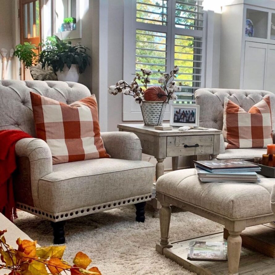 autumn inspired fall living room decor ideas 11