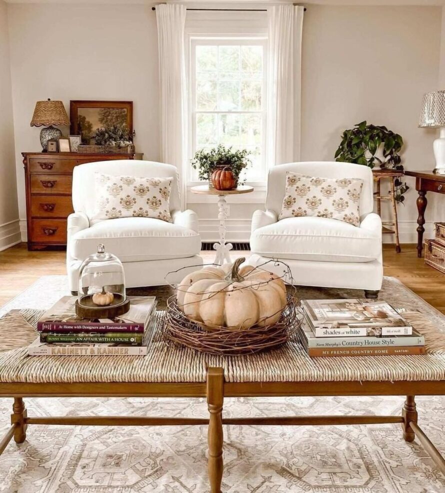 autumn inspired fall living room decor ideas 4