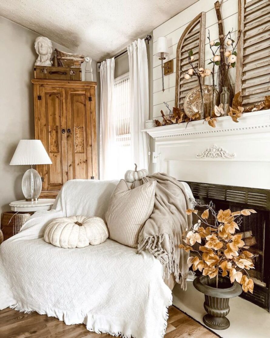 autumn inspired fall living room decor ideas 9