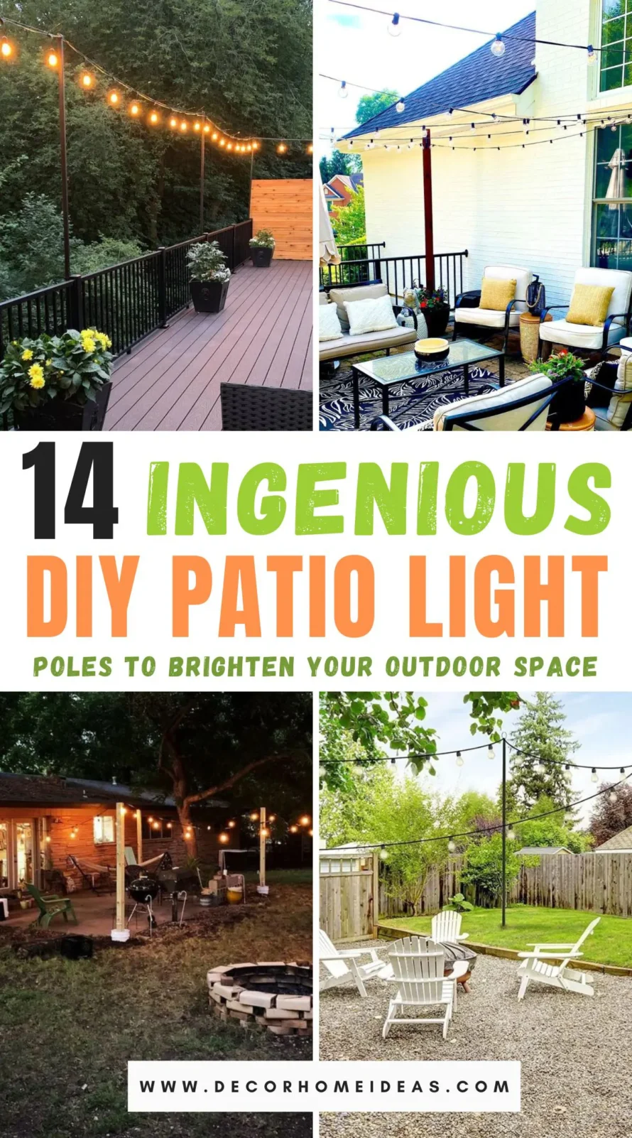 Discover 14 clever DIY ideas for patio light poles that will transform your outdoor area into a cozy, illuminated retreat. These simple projects are perfect for enhancing evening ambience—find out how to create your own magical space!